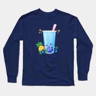 Butterfly Pea Pineapple Boba Long Sleeve T-Shirt